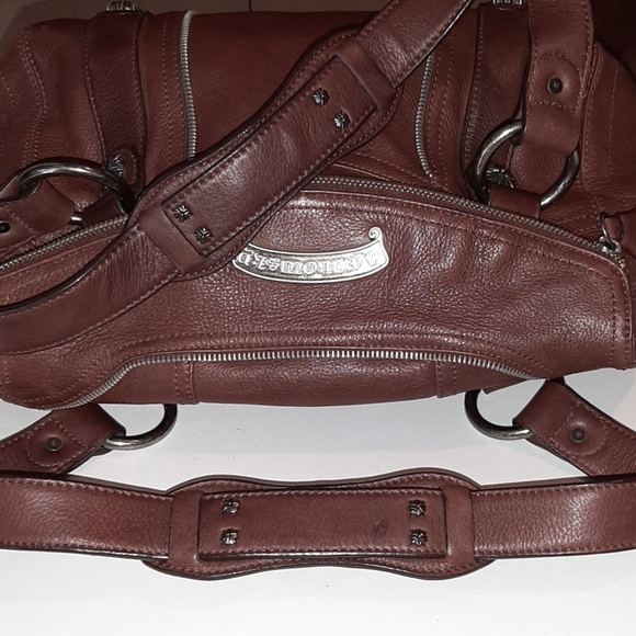 B. MAKOWSKY BUTTERY SOFT BROWN LEATHER HOBO BAG - Picture 6 of 9